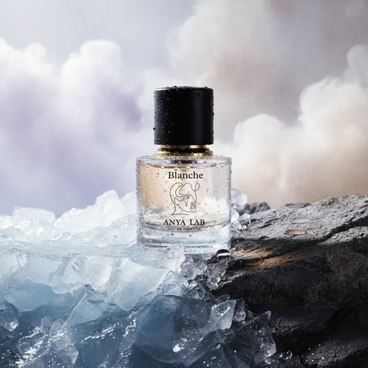 Blanche icy-solar fragrance concept