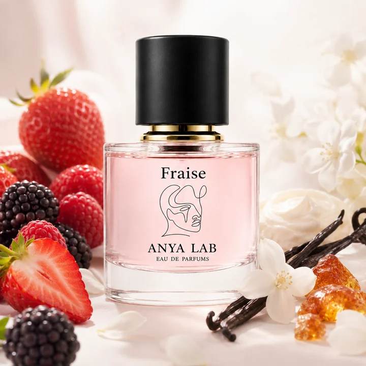 Fraise Cachée berries, vanilla and amber editorial